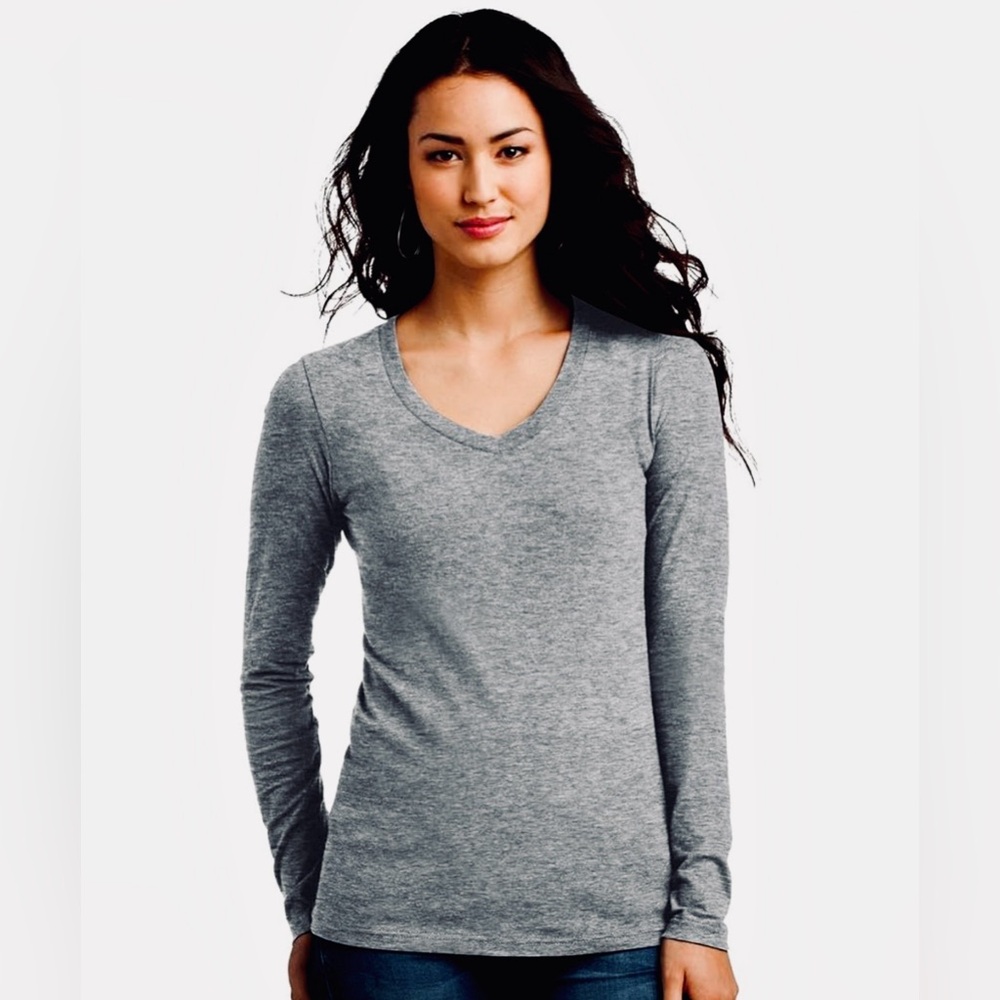 Cynthia Rowley Long Sleeve Tee in Grey Size M